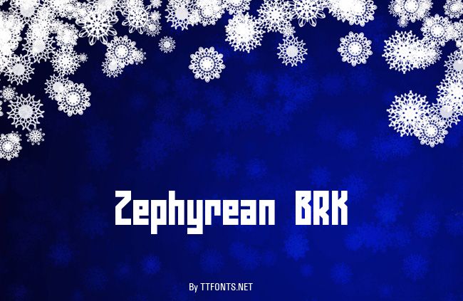 Zephyrean BRK example
